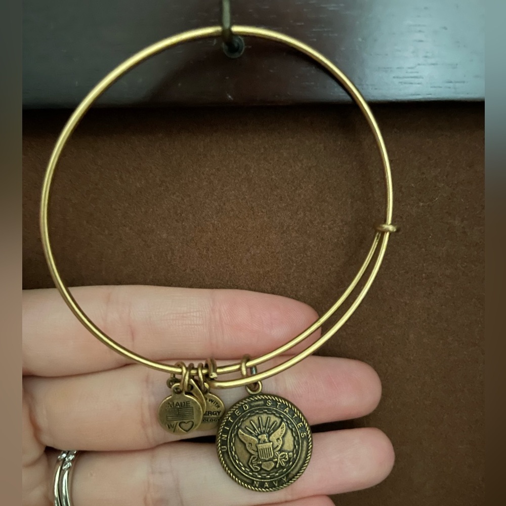 Alex & Ani gold US Navy bracelet